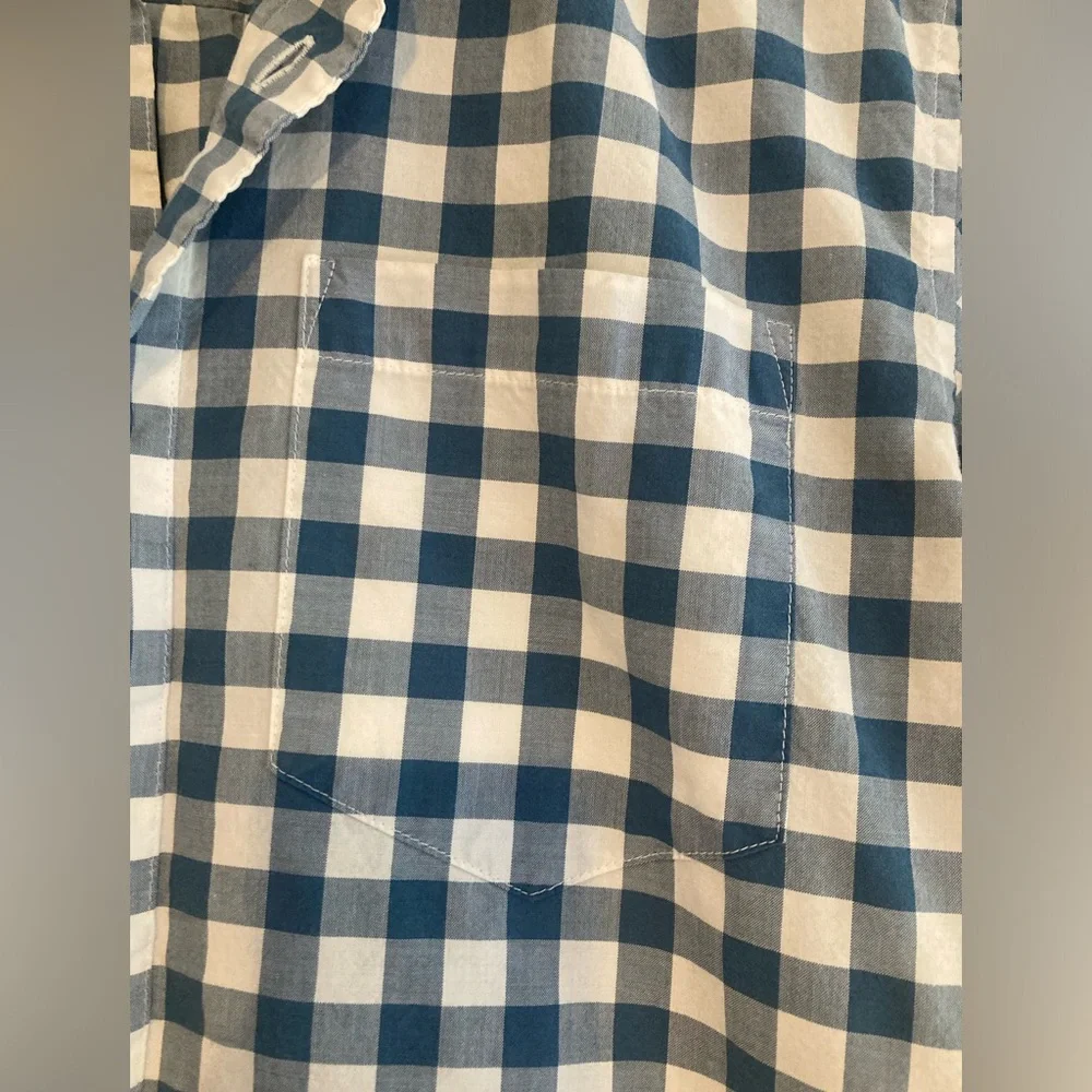 Patagonia Organic Cotton Blue and White Checkered Men's Shirt - Picture 4 of 7